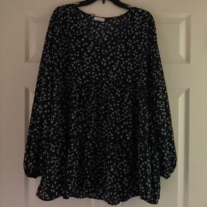 ODDY Cheetah Print Tiered Blouse